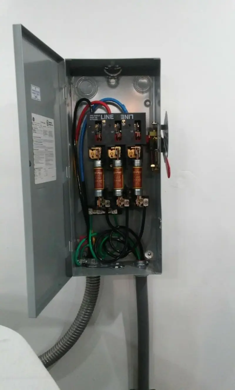 Three-phase disconnect switch installed for Electrical Wiring & Rewiring in Norwich