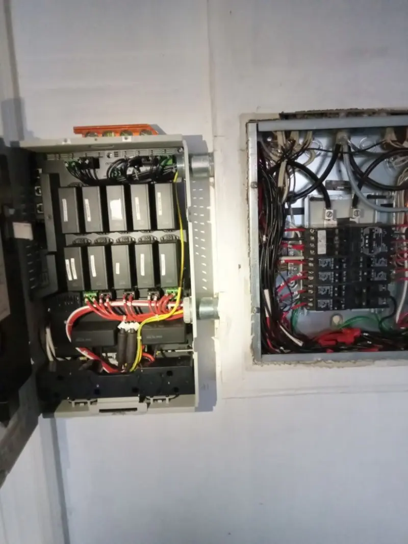 Electrical panel upgrade completed for Security Camera Wiring in Norwich